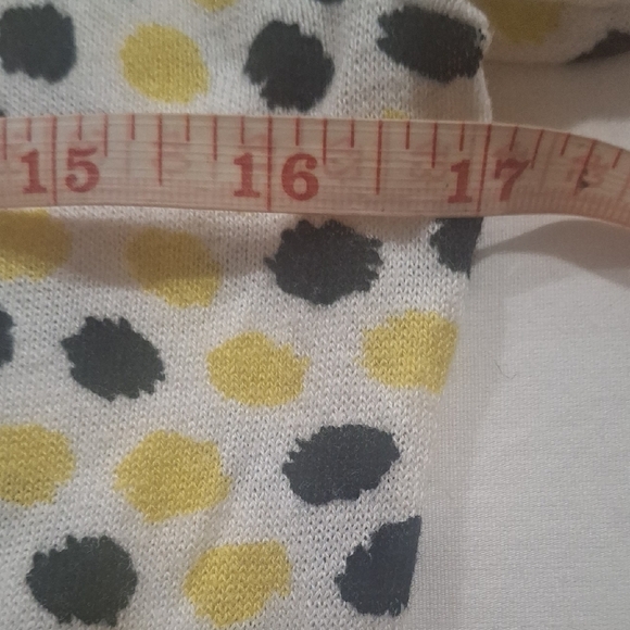 Ann Taylor Yellow and Black Polka Dot Short Sleeve Top Size XS - Picture 7 of 8